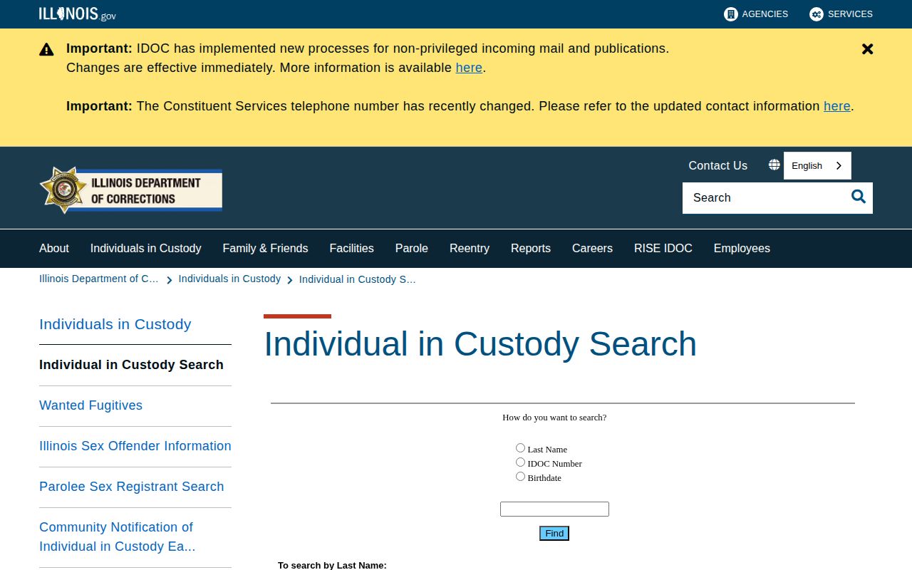 IDOC search for Massac County released inmates